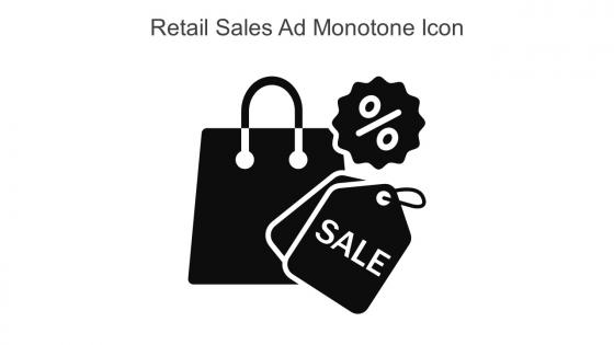 Retail Sales Ad Monotone Icon In Powerpoint Pptx Png And Editable Eps Format