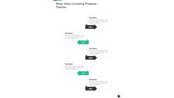 Retail Sales Consulting Proposal Timeline One Pager Sample Example Document