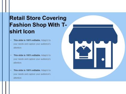Retail store covering fashion shop with t shirt icon