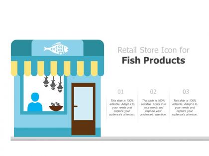 Retail store icon for fish products