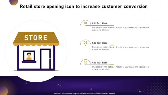 Retail Store Opening Icon To Increase Customer Conversion