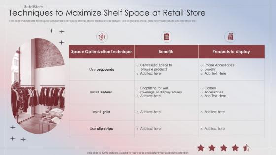 Retail Store Performance Techniques To Maximize Shelf Space At Retail Store