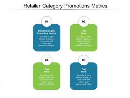 Retailer category promotions metrics ppt powerpoint outline background cpb