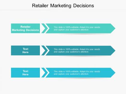 Retailer marketing decisions ppt powerpoint presentation outline layout cpb