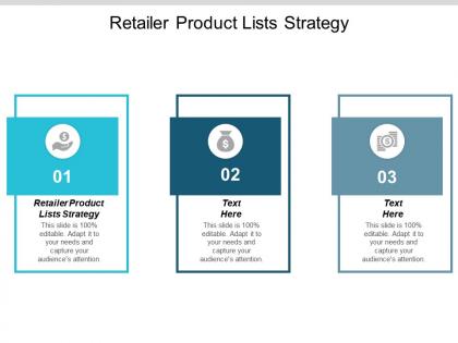 Retailer product lists strategy ppt powerpoint presentation slides download cpb