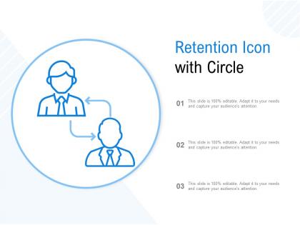 Retention icon with circle