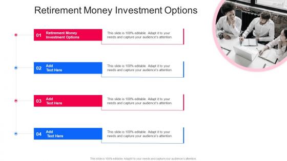 Retirement Money Investment Options In Powerpoint And Google Slides Cpb