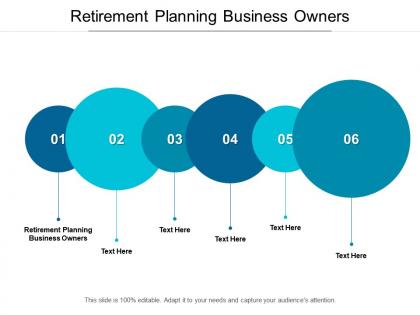 Retirement planning business owners ppt powerpoint presentation visual aids slides cpb