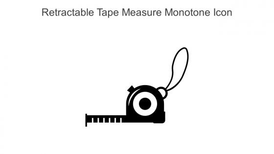 Retractable Tape Measure Monotone Icon In Powerpoint Pptx Png And Editable Eps Format