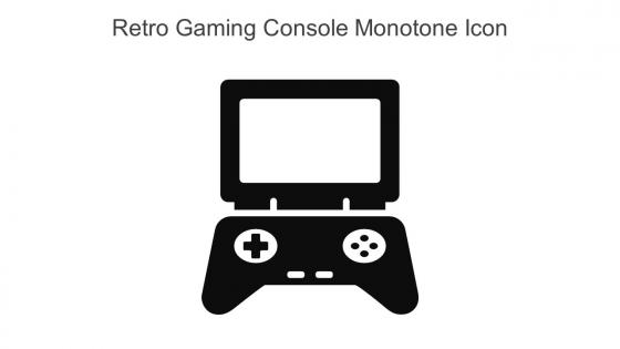 Retro Gaming Console Monotone Icon In Powerpoint Pptx Png And Editable Eps Format