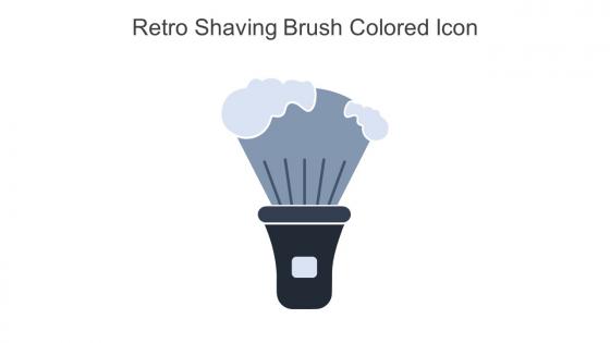 Retro Shaving Brush Colored Icon In Powerpoint Pptx Png And Editable Eps Format