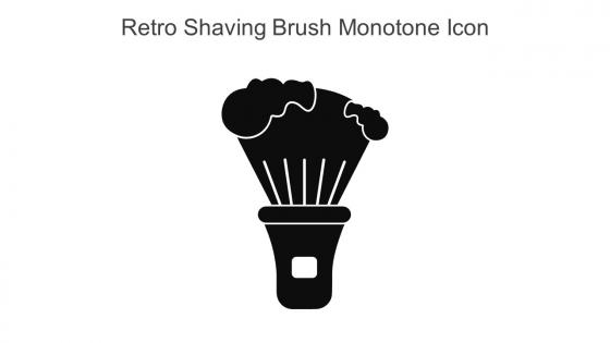 Retro Shaving Brush Monotone Icon In Powerpoint Pptx Png And Editable Eps Format