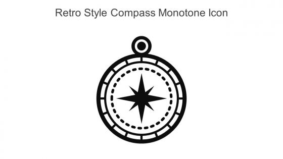 Retro Style Compass Monotone Icon In Powerpoint Pptx Png And Editable Eps Format
