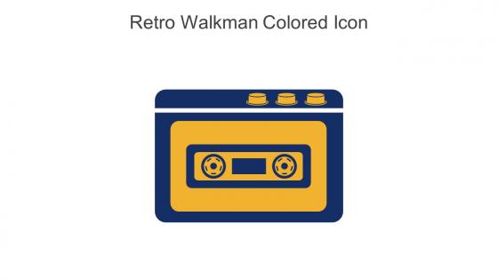 Retro Walkman Colored Icon In Powerpoint Pptx Png And Editable Eps Format