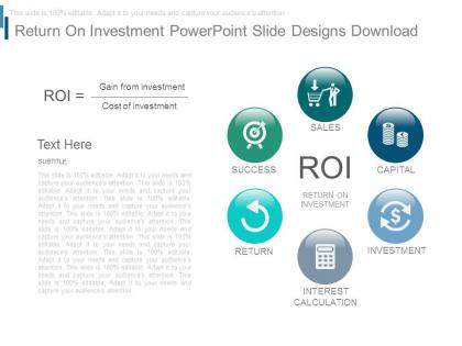 Return on investment powerpoint slide designs download