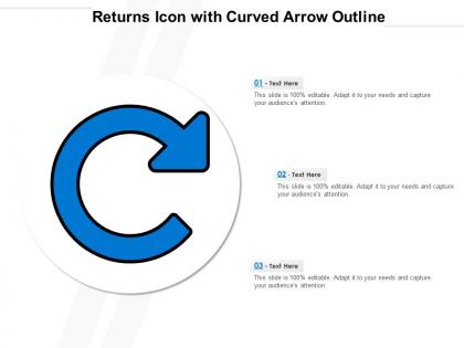 Returns icon with curved arrow outline