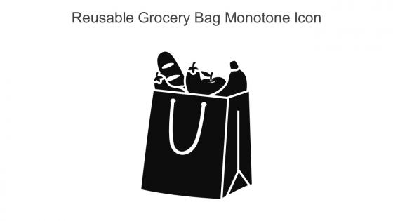 Reusable Grocery Bag Monotone Icon In Powerpoint Pptx Png And Editable Eps Format