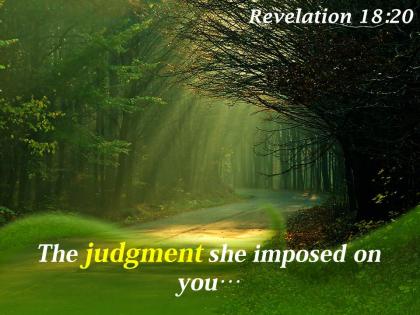Revelation 18 20 the judgment she imposed powerpoint church sermon