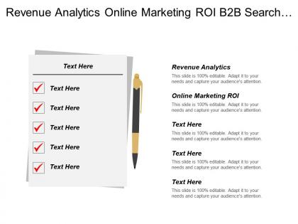 Revenue analytics online marketing roi b2b search marketing cpb