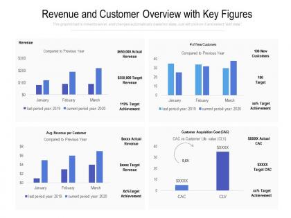 Revenue and customer overview with key figures