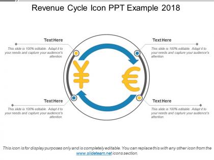 Revenue cycle icon ppt example 2018