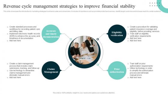 Revenue Cycle Management Strategies Improving Hospital Management For Increased Efficiency Strategy SS V
