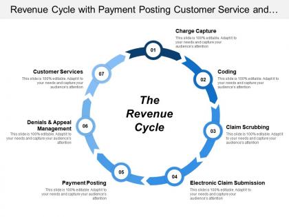 Revenue cycle with payment posting customer service and claim scrubbing
