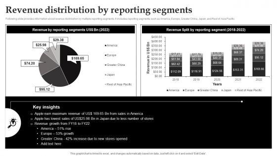 Revenue Distribution By Reporting Segments Apple Company Profile Ppt Rules CP SS