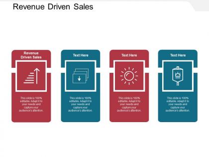Revenue driven sales ppt powerpoint presentation portfolio graphic images cpb