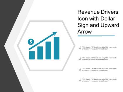 Revenue drivers icon with dollar sign and upward arrow