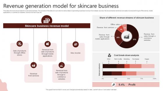 Revenue Generation Model For Skincare Business