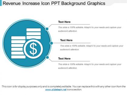Revenue increase icon ppt background graphics
