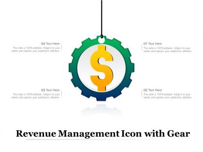 Revenue management icon with gear