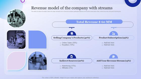 Revenue Model Of The Company With Streams Company Overview With Detailed Business Model