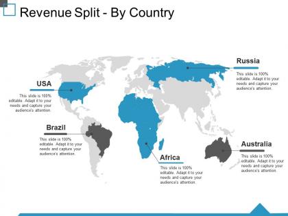 Revenue split by country ppt visual aids portfolio