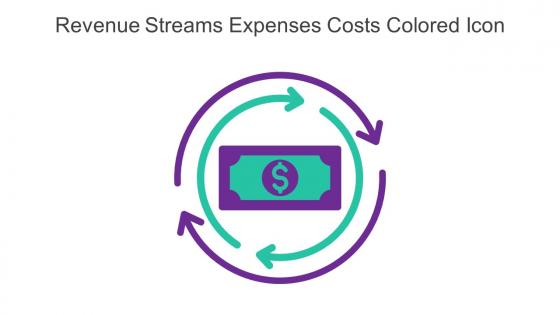 Revenue Streams Expenses Costs Colored Icon In Powerpoint Pptx Png And Editable Eps Format