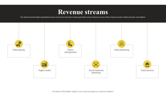 Revenue Streams International Tech Company Fundraising Pitch Deck