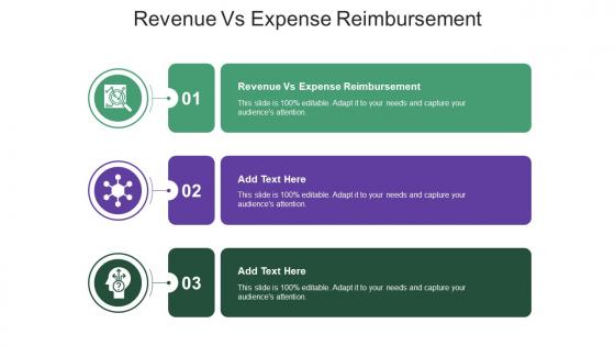 Revenue Vs Expense Reimbursement Ppt Powerpoint Presentation Ideas Mockup Cpb