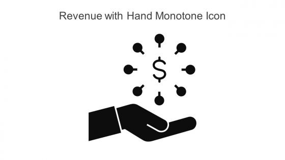 Revenue With Hand Monotone Icon In Powerpoint Pptx Png And Editable Eps Format