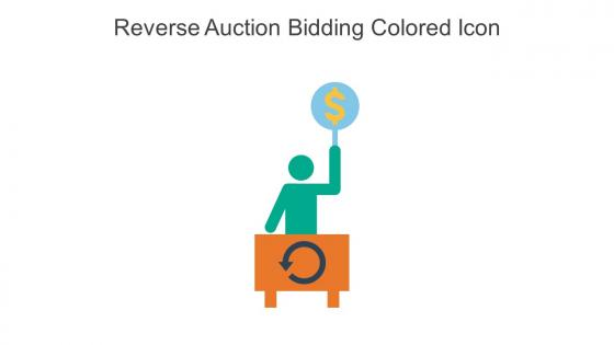 Reverse Auction Bidding Colored Icon In Powerpoint Pptx Png And Editable Eps Format