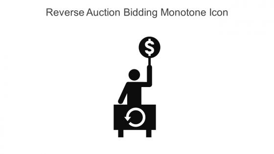 Reverse Auction Bidding Monotone Icon In Powerpoint Pptx Png And Editable Eps Format