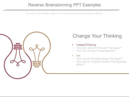 Reverse brainstorming ppt examples