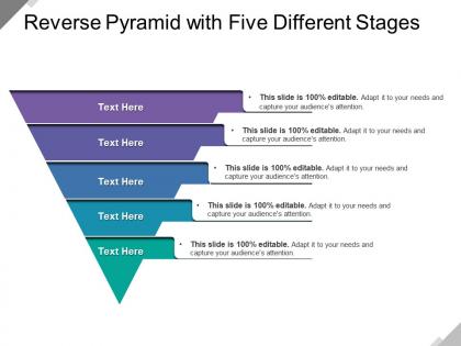 Reverse pyramid with five different stages