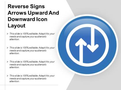 Reverse signs arrows upward and downward icon layout