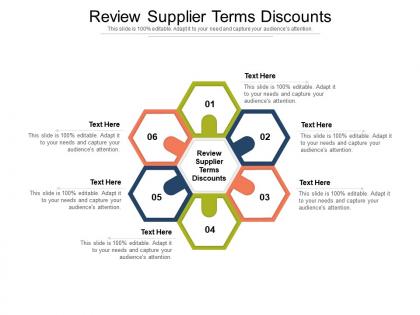 Review supplier terms discounts ppt powerpoint presentation summary graphics example cpb
