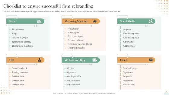 Revitalizing Brand For Success Checklist To Ensure Successful Firm Rebranding