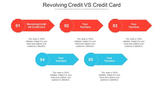 Revolving Credit VS Credit Card Ppt Powerpoint Presentation Slides Elements Cpb