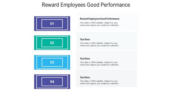 Reward employees good performance ppt powerpoint presentation layouts introduction cpb