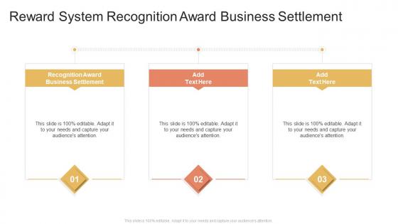 Reward System Recognition Award Business Settlement In Powerpoint And Google Slides Cpb