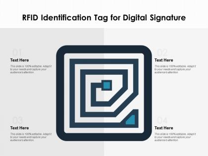Rfid identification tag for digital signature